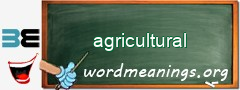 WordMeaning blackboard for agricultural